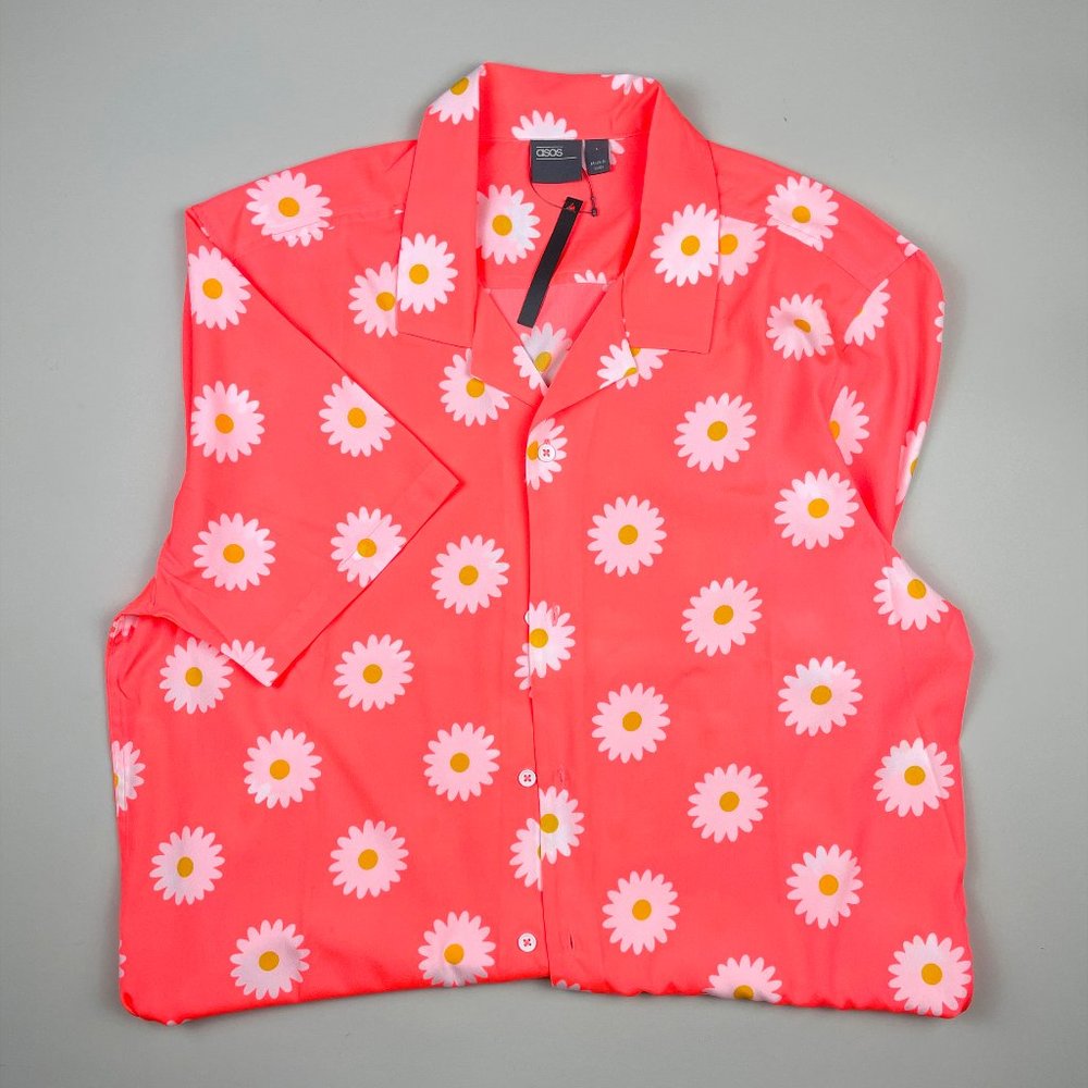 Floral short sleeve button shirt